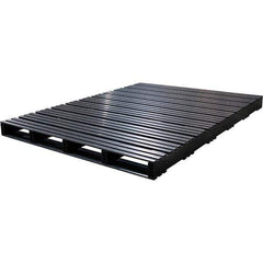Custom Built Plastic Pallets - 54" Long x 74" & Wide x 4-1/2" High Plastic Pallet - 1,500 Lb Static Capacity, 500 Lb Dynamic Capacity, Black - Apex Tool & Supply