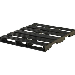 Custom Built Plastic Pallets - 48" Long x 40" & Wide x 4-1/2" High Plastic Pallet - 3,000 Lb Static Capacity, 750 Lb Dynamic Capacity, Black - Apex Tool & Supply
