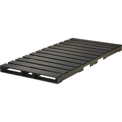 Custom Built Plastic Pallets - 96" Long x 48" & Wide x 5" High Plastic Pallet - 6,000 Lb Static Capacity, 1,500 Lb Dynamic Capacity, Black - Apex Tool & Supply