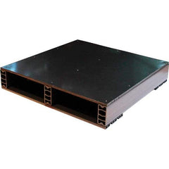 Custom Built Plastic Pallets - 24" Long x 24" & Wide x 4.4" High Plastic Pallet - 1,500 Lb Static Capacity, 500 Lb Dynamic Capacity, Black - Apex Tool & Supply