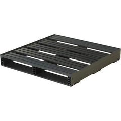 Custom Built Plastic Pallets - 36" Long x 36" & Wide x 5" High Plastic Pallet - 3,000 Lb Static Capacity, 500 Lb Dynamic Capacity, Black - Apex Tool & Supply