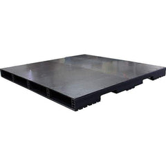Custom Built Plastic Pallets - 60" Long x 60" & Wide x 4.4" High Plastic Pallet - 1,500 Lb Static Capacity, 500 Lb Dynamic Capacity, Black - Apex Tool & Supply