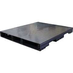 Custom Built Plastic Pallets - 48" Long x 40" & Wide x 4.4" High Plastic Pallet - 1,500 Lb Static Capacity, 500 Lb Dynamic Capacity, Black - Apex Tool & Supply