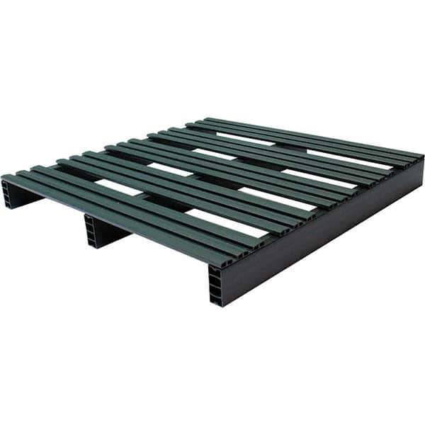 Custom Built Plastic Pallets - 36" Long x 36" & Wide x 4" High Plastic Pallet - 1,000 Lb Static Capacity, 250 Lb Dynamic Capacity, Black - Apex Tool & Supply