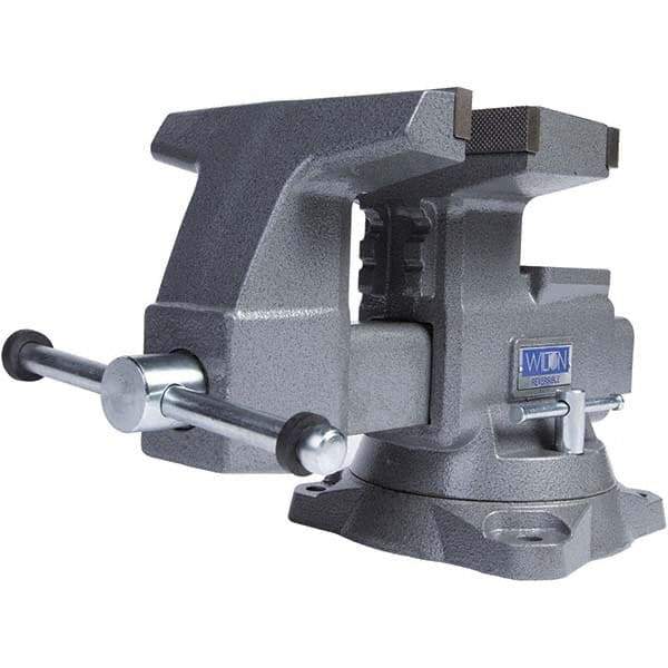 Wilton - Bench & Pipe Combination Vises Jaw Width (Inch): 8 Jaw Opening Capacity (Inch): 9-1/4 (Regular); 14-1/2 (Reversed) - Apex Tool & Supply