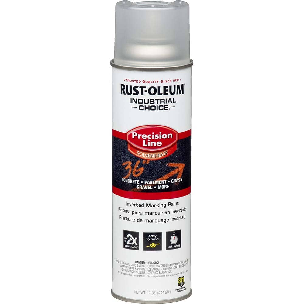 17 fl oz Clear Marking Paint 600' to 700' Coverage at 1″ Wide, Solvent-Based Formula