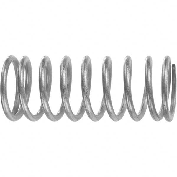 Compression Spring: 2.115″ OD, 3.75″ Free Length 0.225″ Wire Dia, 128.373 lb Max Load, 88.59 lb/in Spring Rate, Stainless Steel