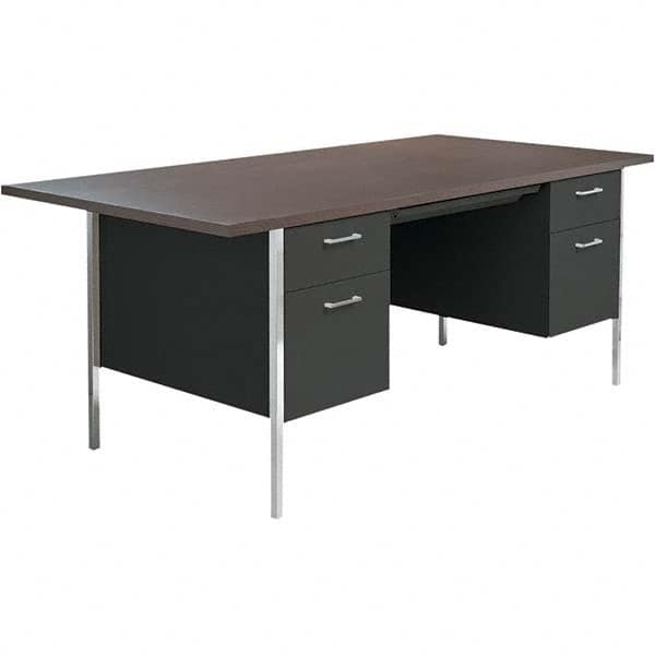 ALERA - Office Desks Type: Double Pedestal Desk Center Draw: Yes - Apex Tool & Supply