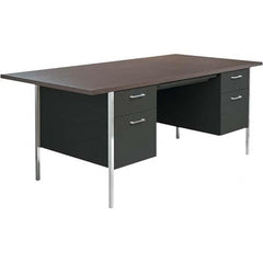 ALERA - Office Desks Type: Double Pedestal Desk Center Draw: Yes - Apex Tool & Supply