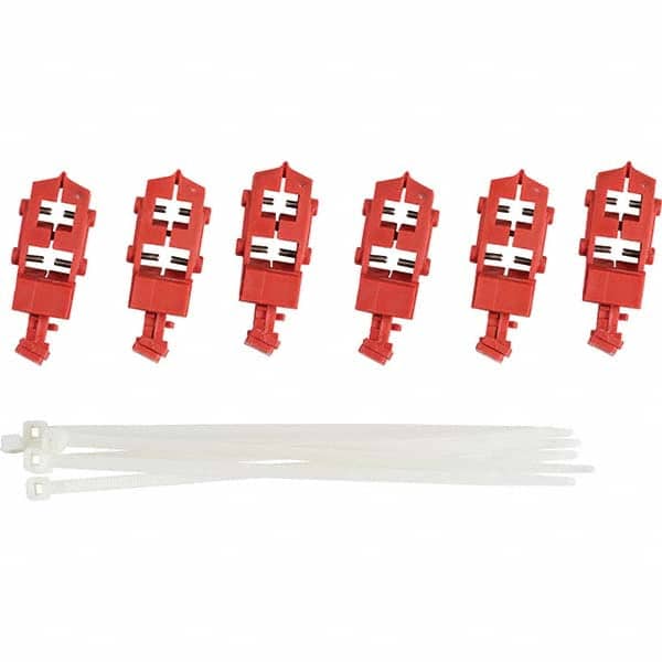 Brady - Pack of 6 Single-Pole Circuit Breaker Lockouts - Apex Tool & Supply