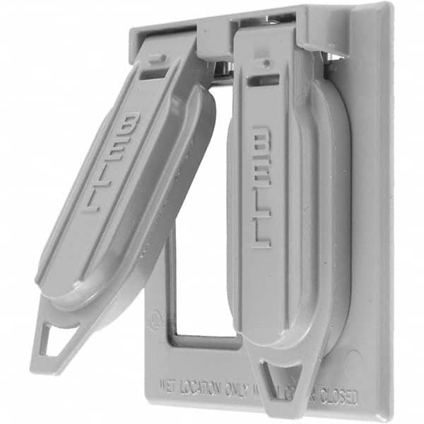 Hubbell Wiring Device-Kellems - Weatherproof Box Covers Cover Shape: Rectangle Number of Holes in Outlet: 1 - Apex Tool & Supply