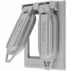 Hubbell Wiring Device-Kellems - Weatherproof Box Covers Cover Shape: Rectangle Number of Holes in Outlet: 1 - Apex Tool & Supply