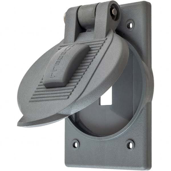 Hubbell Wiring Device-Kellems - Weatherproof Box Covers Cover Shape: Round Number of Holes in Outlet: 1 - Apex Tool & Supply