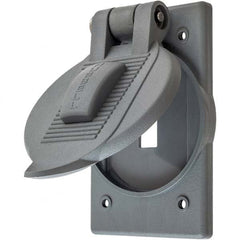 Hubbell Wiring Device-Kellems - Weatherproof Box Covers Cover Shape: Round Number of Holes in Outlet: 1 - Apex Tool & Supply