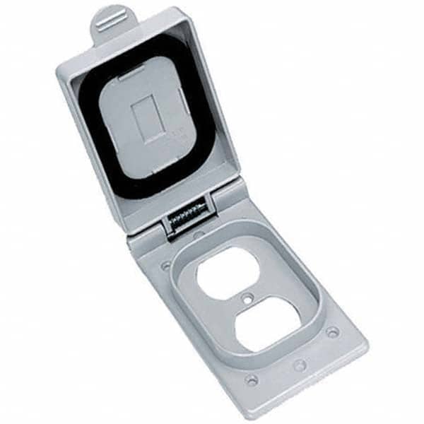 Hubbell Wiring Device-Kellems - Weatherproof Box Covers Cover Shape: Rectangle Number of Holes in Outlet: 1 - Apex Tool & Supply