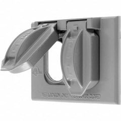 Hubbell Wiring Device-Kellems - Weatherproof Box Covers Cover Shape: Rectangle Number of Holes in Outlet: 1 - Apex Tool & Supply
