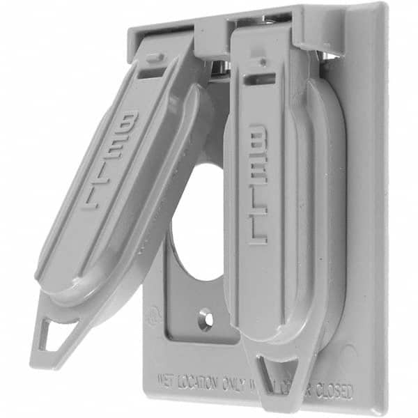 Hubbell Wiring Device-Kellems - Weatherproof Box Covers Cover Shape: Round Number of Holes in Outlet: 1 - Apex Tool & Supply