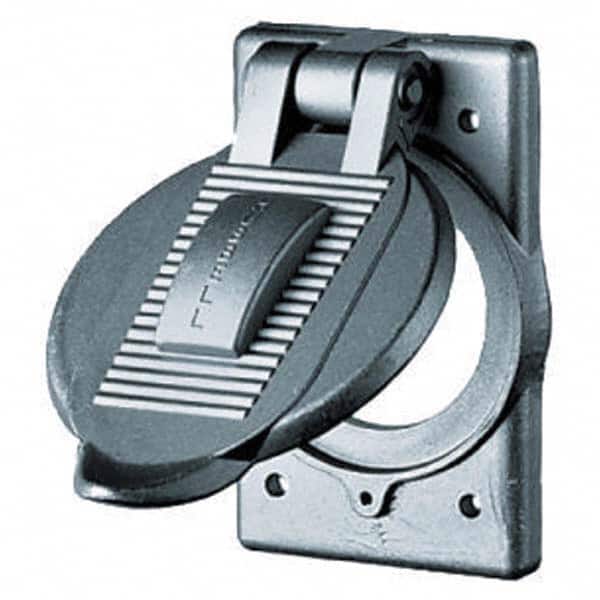 Hubbell Wiring Device-Kellems - Weatherproof Box Covers Cover Shape: Round Number of Holes in Outlet: 1 - Apex Tool & Supply