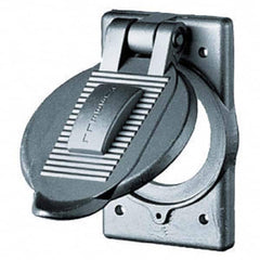 Hubbell Wiring Device-Kellems - Weatherproof Box Covers Cover Shape: Round Number of Holes in Outlet: 1 - Apex Tool & Supply