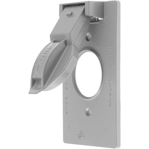 Hubbell Wiring Device-Kellems - Weatherproof Box Covers Cover Shape: Round Number of Holes in Outlet: 1 - Apex Tool & Supply