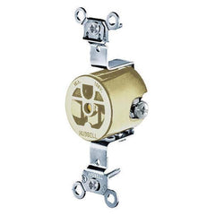 Hubbell Wiring Device-Kellems - 125V 15A NEMA 5-15R Industrial Grade Ivory Straight Blade Single Receptacle - Apex Tool & Supply