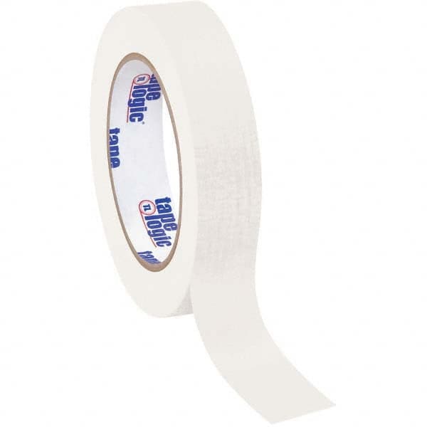 Tape Logic - Pack of (12), 60 Yd Rolls 1" White Crepe Paper Masking Tape - Apex Tool & Supply