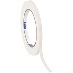 Tape Logic - Pack of (12), 60 Yd Rolls 1/4" White Crepe Paper Masking Tape - Apex Tool & Supply