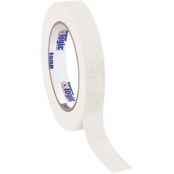 Tape Logic - Pack of (12), 60 Yd Rolls 3/4" White Crepe Paper Masking Tape - Apex Tool & Supply