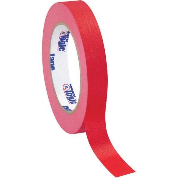 Tape Logic - Pack of (12), 60 Yd Rolls 3/4" Red Crepe Paper Masking Tape - Apex Tool & Supply