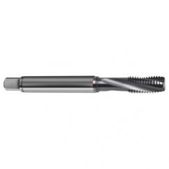 M4x0.70 4HX 3-Flute Cobalt Semi-Bottoming 15 degree Spiral Flute Tap-TiCN - Apex Tool & Supply