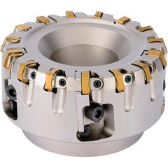 Kyocera - Indexable Square-Shoulder Face Mills Cutting Diameter (mm): 80.00 Arbor Hole Diameter (mm): 27.00 - Apex Tool & Supply