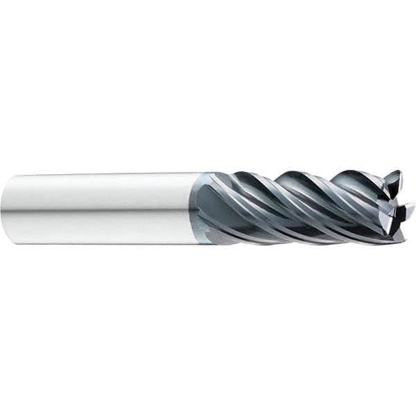 SGS - 1" Diam, Variable Pitch, 1-1/8" LOC, 5 Flute Solid Carbide Roughing Corner Radius End Mill - Apex Tool & Supply