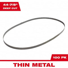 Milwaukee Tool - 44-7/8" x 1/2" x 0.02" 14-18 TPI Bi-Metal Portable Band Saw Blade - Apex Tool & Supply