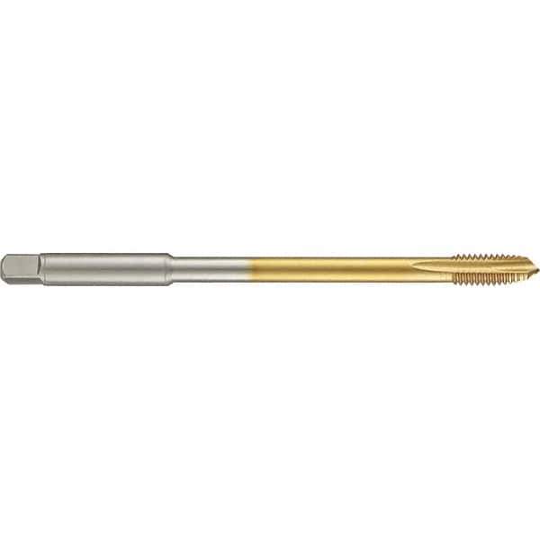 Guhring - 1/2-13 UNC 4 Flute 2B Plug Spiral Point Tap - High Speed Steel, TiN Finish, 6" OAL, Right Hand Thread, H5/H6, Series 4285 - Exact Industrial Supply