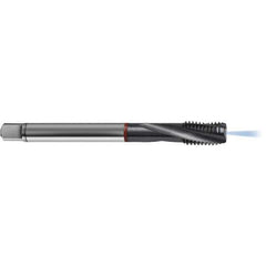 Guhring - 3/8-16 UNC 3 Flute 2BX Bottoming Spiral Flute Tap - High Speed Steel, TiCN Finish, 3.937" OAL, Right Hand Flute, Right Hand Thread, H6/H7, Series 4375 - Exact Industrial Supply