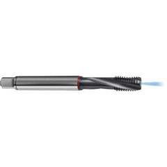 Guhring - 5/16-24 UNF 3 Flute 2BX Modified Bottoming Spiral Flute Tap - High Speed Steel, TiCN Finish, 3.5433" OAL, Right Hand Flute, Right Hand Thread, H4/H5, Series 4389 - Apex Tool & Supply