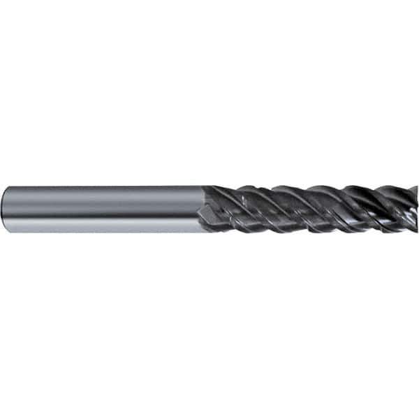 Guhring - 3/8", 4 Flute, Single End, Solid Carbide, Corner Chamfer End Mill - 3-1/2" OAL, 48° Helix, Right Hand Flute, 1-1/2 LOC, Right Hand Cut - Apex Tool & Supply