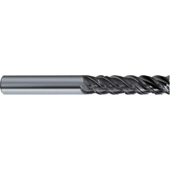 Guhring - 3/8", 4 Flute, Single End, Solid Carbide, Corner Chamfer End Mill - 3-1/2" OAL, 48° Helix, Right Hand Flute, 1-1/2 LOC, Right Hand Cut - Apex Tool & Supply