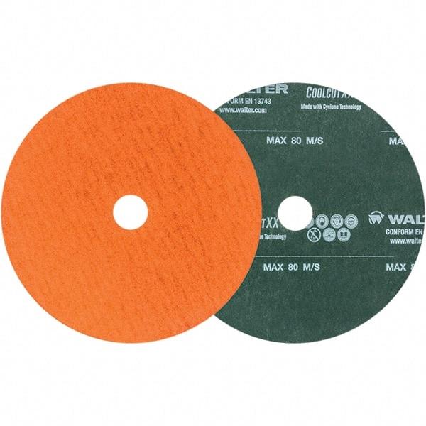 WALTER Surface Technologies - 6" Diam 7/8" Hole 100 Grit Fiber Disc - Ceramic - Apex Tool & Supply