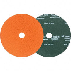 WALTER Surface Technologies - 6" Diam 7/8" Hole 60 Grit Fiber Disc - Ceramic - Apex Tool & Supply