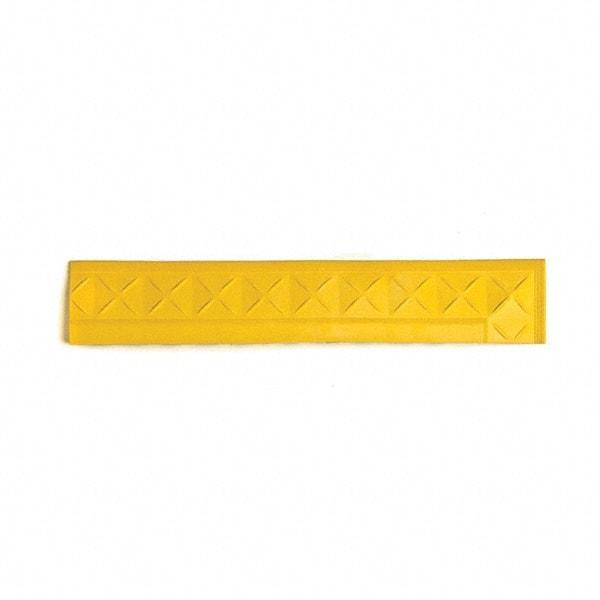 Ergo Advantage - 22" Long x 4" Wide x 1" Thick, Anti-Fatigue Modular Matting Anti-Fatigue Flooring - Female, 1 Interlocking Side, Yellow, For Dry Areas - Apex Tool & Supply