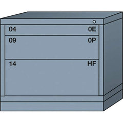 Lyon - 3 Drawer, Standard Desk Height - Multiple Drawer Access Cabinet - Steel, 30" Wide x 28-1/4" Deep x 26-7/8" High, Dove Gray - Apex Tool & Supply