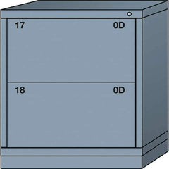 Lyon - 2 Drawer, Standard Bench Height - Multiple Drawer Access Cabinet - Steel, 30" Wide x 28-1/4" Deep x 33-1/4" High, Dove Gray - Apex Tool & Supply