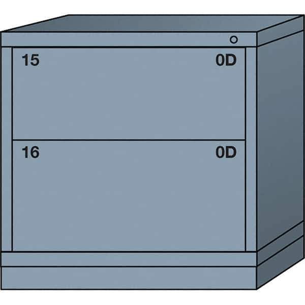 Lyon - 2 Drawer, Standard Table Height - Single Drawer Access Cabinet - Steel, 30" Wide x 28-1/4" Deep x 30-1/8" High, Dove Gray - Apex Tool & Supply