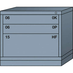 Lyon - 3 Drawer, Standard Desk Height - Multiple Drawer Access Cabinet - Steel, 30" Wide x 28-1/4" Deep x 26-7/8" High, Dove Gray - Apex Tool & Supply