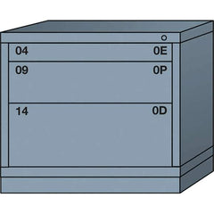 Lyon - 3 Drawer, Standard Desk Height - Multiple Drawer Access Cabinet - Steel, 30" Wide x 28-1/4" Deep x 26-7/8" High, Dove Gray - Apex Tool & Supply