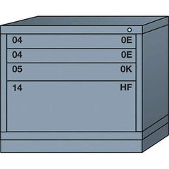 Lyon - 4 Drawer, Standard Desk Height - Single Drawer Access Cabinet - Steel, 30" Wide x 28-1/4" Deep x 26-7/8" High, Dove Gray - Apex Tool & Supply