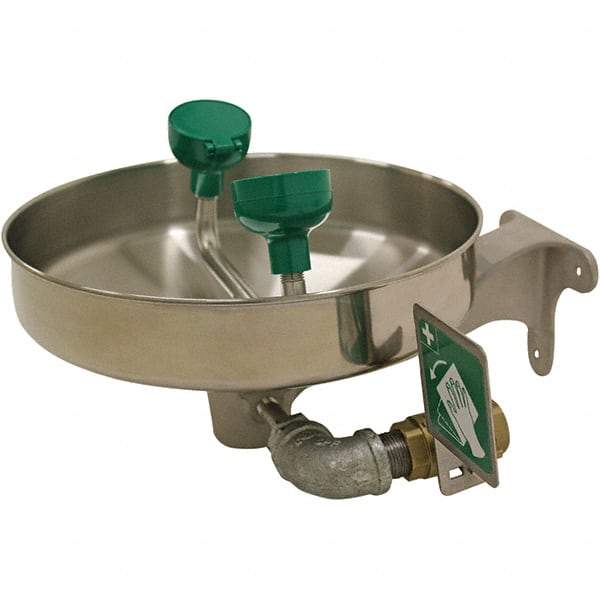 Haws - 15" Wide, Wall Mount, Stainless Steel Bowl, Eyewash Station - 5 GPM Flow Rate - Apex Tool & Supply