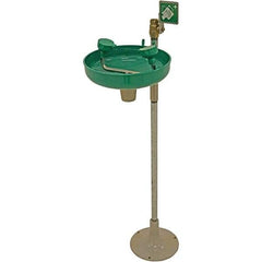 Haws - 11" Wide x 40" High, Pedestal Mount, Plastic Bowl, Eyewash Station - 5 GPM Flow Rate - Apex Tool & Supply