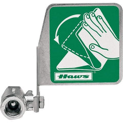 Haws - 1/2" Inlet, 7" Long x 5" Wide x 3" High, Stainless Steel Plumbed Wash Station Stay-Open Ball Valve - Green Matting, Compatible with Combination Drench Shower & Eye/Face Wash Stations - Apex Tool & Supply